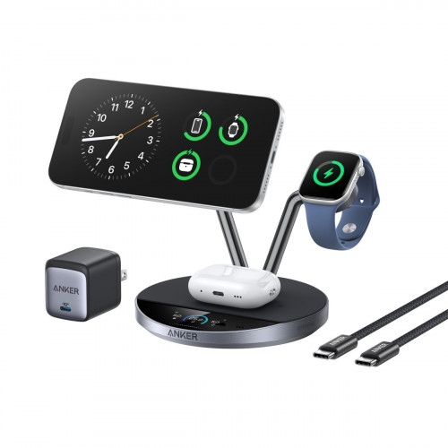 Anker Prime Wireless Charging Station (3-in-1, MagGo, AirCool, Dock Stand)