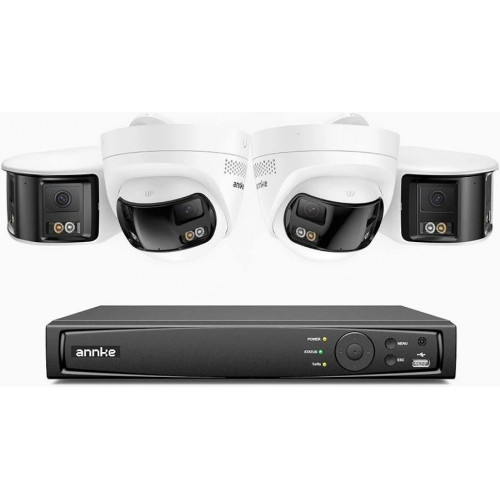ANNKE FDH600 Kit de cámaras de vigilancia PoE de 6MP con videograbador NVR de 8/16 canales