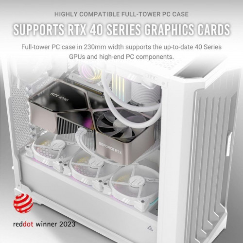 Antec Performance 1 FT Full Tower Cristal Templado USB-C Blanca