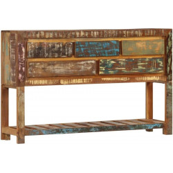 Aparador Mesa consola madera maciza Reciclada 120x30x75 cm 4402172