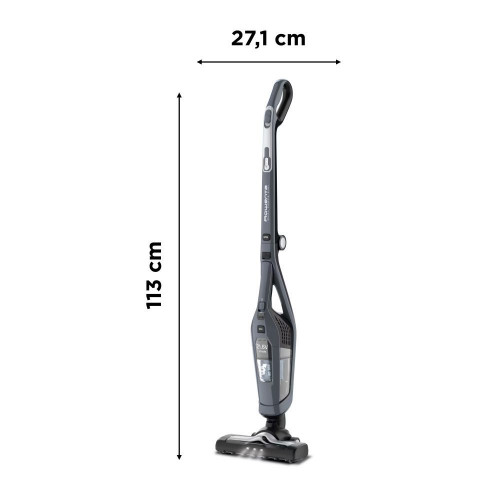 Apiradora de escoba sin cable Rowenta RH675 Dual Force 2 en 1 bateria iones de litio y autonomía hasta 45 min Gris