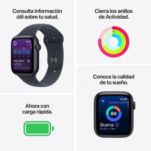 Apple Watch SE 3 GPS 40mm Caja de Aluminio Medianoche con Correa Deportiva Medianoche M/L