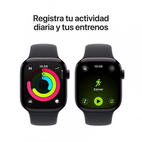 Apple Watch Series 11 GPS + Cellular 42mm Caja de Aluminio Negra con Correa Deportiva Negra S/M