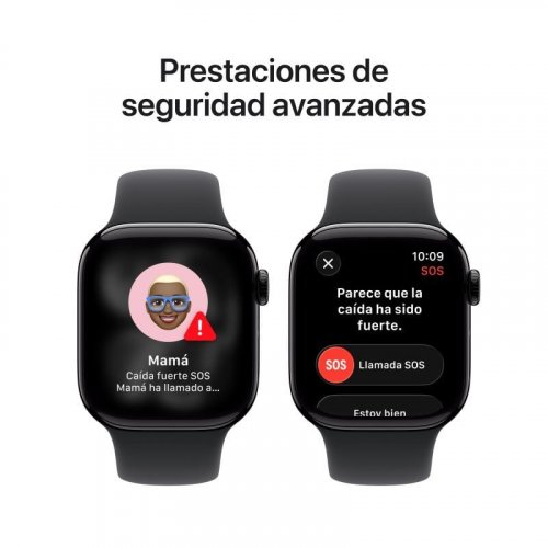 Apple Watch Series 11 GPS + Cellular 42mm Caja de Aluminio Negra con Correa Deportiva Negra S/M