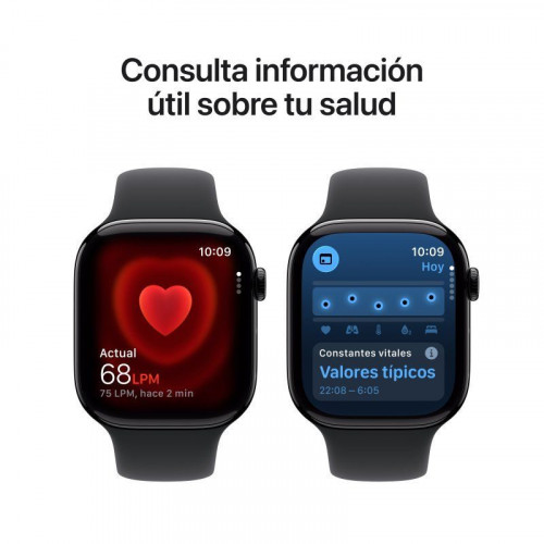 Apple Watch Series 11 GPS + Cellular 46mm Caja de Aluminio Negra con Correa Deportiva Negra M/L
