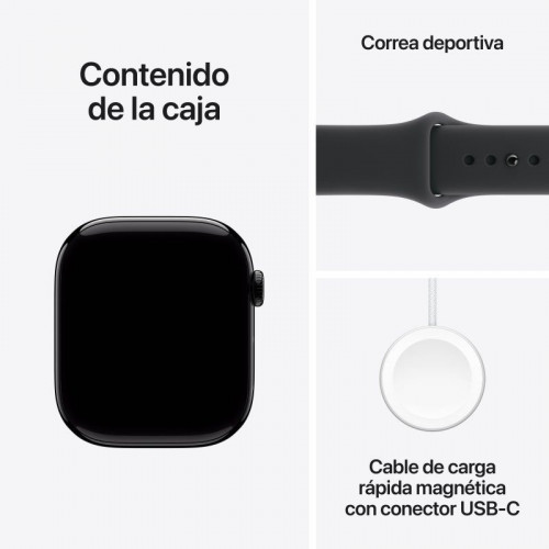 Apple Watch Series 11 GPS + Cellular 46mm Caja de Aluminio Negra con Correa Deportiva Negra M/L
