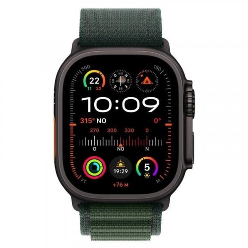 Apple Watch Ultra 2 GPS + Cellular 49mm Caja Negra Titanio con Correa Alpine Loop M Verde Oscuro