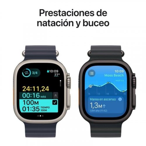 Apple Watch Ultra 2 GPS + Cellular 49mm Caja Negra Titanio con Correa Alpine Loop M Verde Oscuro