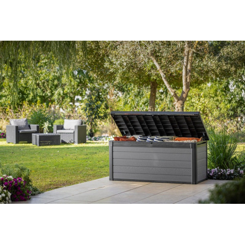 Arcón de resina para exterior KETER Cortina 151.7 x 70 x 72.5 cm y capacidad de 570 L