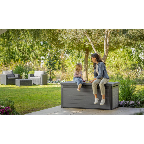Arcón de resina para exterior KETER Cortina 151.7 x 70 x 72.5 cm y capacidad de 570 L