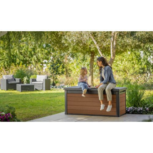 Arcón de resina para exterior KETER Cortina 152 x 70 x 73 cm y capacidad de 570 L