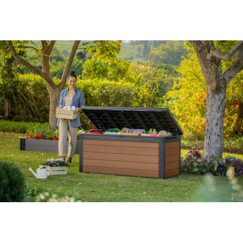 Arcón de resina para exterior KETER Cortina 152 x 70 x 73 cm y capacidad de 570 L