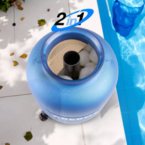 AREBOS Sistema de Filtrado de Arena con Bomba de 350 W