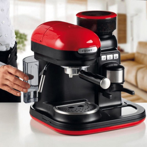 Ariete Moderna Cafetera Expreso 15 Bares 1080W Rojo/Negro