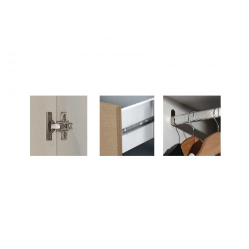 Armario 81x52x180h cm con 2 puertas y 2 cajones roble canadiense – Vercelli