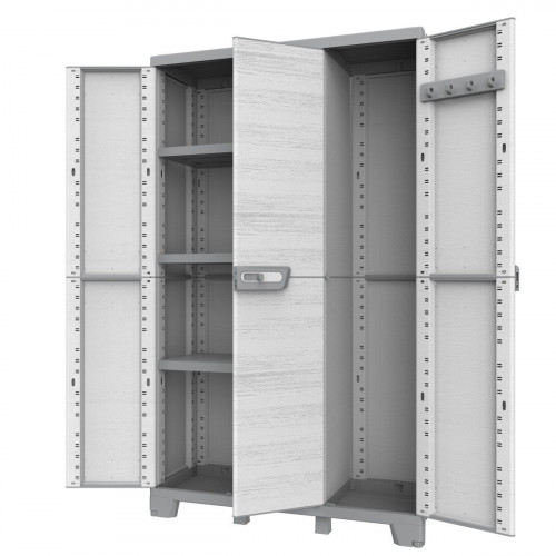 Armario alto 3 puertas Sequoia 172x102x39 cm uso interior / exterior gris