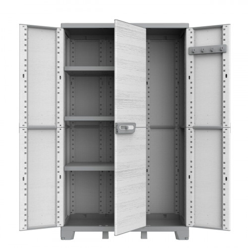 Armario alto 3 puertas Sequoia 172x102x39 cm uso interior / exterior gris