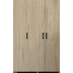 Armario alto despensero roble, 180x120x40 cm con 3 puertas