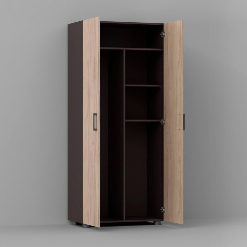 Armario alto despensero roble, 180x79x42 cm con 2 puertas