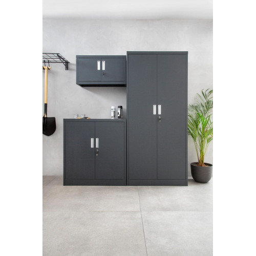 Armario alto metálico GARAGE 45 de 180x80x45 cm en gris antracita