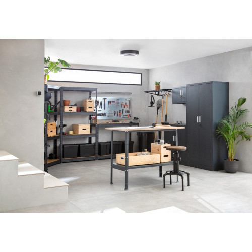 Armario alto metálico GARAGE 45 de 180x80x45 cm en gris antracita