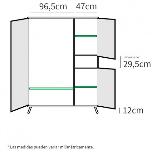 Armario Camila 150x200x55cm roble