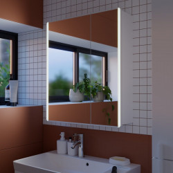 Armario de baño con luz Easy 60.2x70.7x16 cm