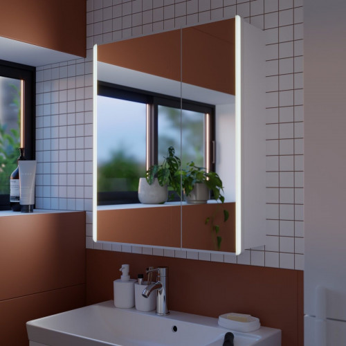 Armario de baño con luz Easy 60.2x70.7x16 cm