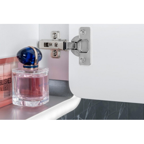 Armario de baño con luz Mia gris 80x70x11.4 cm