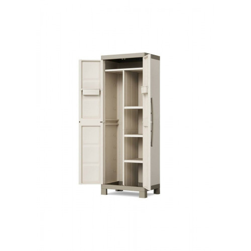 Armario de exterior - Mueble de jardín marrón arena 65x45x182h cm