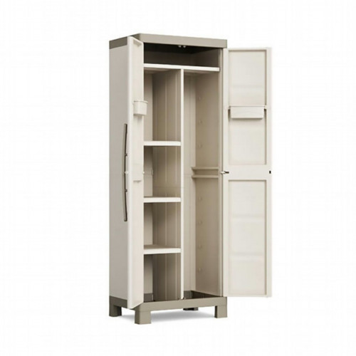 Armario de exterior - Mueble de jardín marrón arena 65x45x182h cm