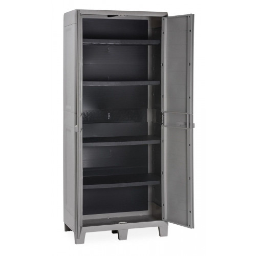 Armario de polipropileno para exterior TOOMAX 077 78 x 182 x 46 cm gris