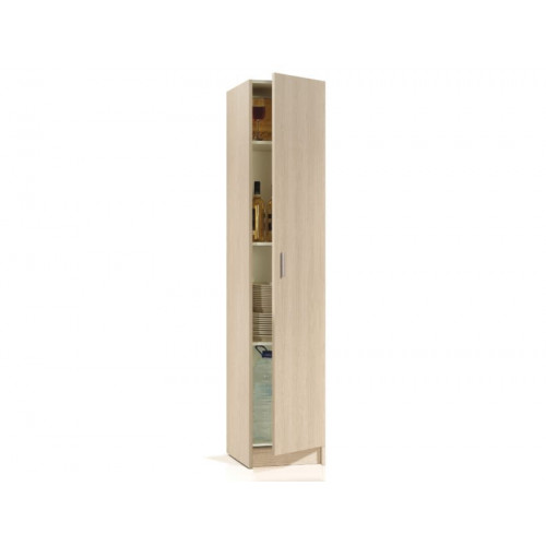 Armario escobero 37x37x180h cm con 1 puerta roble claro – Giacinto