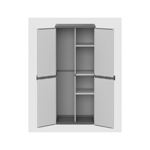 Armario escobero de exterior 68x38x165 cm con dos puertas - Mongardi