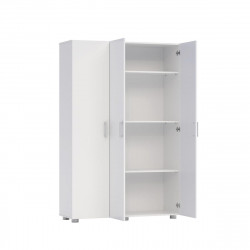 Armario escobero multiusos blanco 180x120x42 cm con 3 puertas