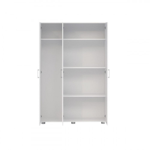 Armario escobero multiusos blanco 180x120x42 cm con 3 puertas