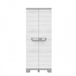Armario escobero resina Sequoia 172x68x39 cm para uso interior / exterior gris
