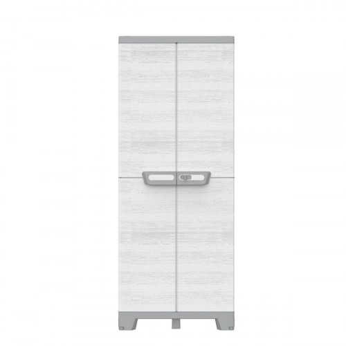 Armario escobero resina Sequoia 172x68x39 cm para uso interior / exterior gris