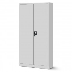 Armario Metálico de Oficina con 4 Estantes Ajustables 195 x 90 x 40 cm Gris