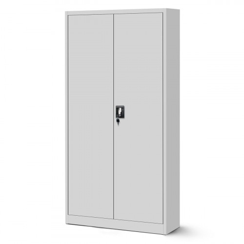 Armario Metálico de Oficina con 4 Estantes Ajustables 195 x 90 x 40 cm Gris