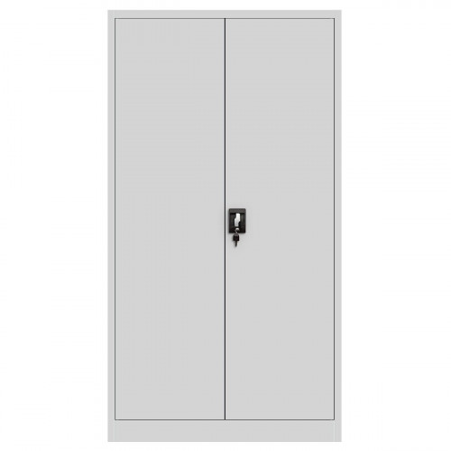 Armario Metálico de Oficina con 4 Estantes Ajustables 195 x 90 x 40 cm Gris