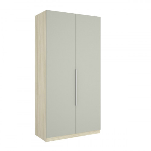 Armario puerta abatible Five 100.6x203.5x51.5cm con 2 puertas color verde 1 cajón