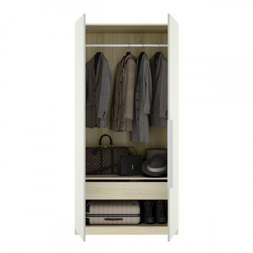 Armario puerta abatible Five 100.6x203.5x51.5cm con 2 puertas color verde 1 cajón
