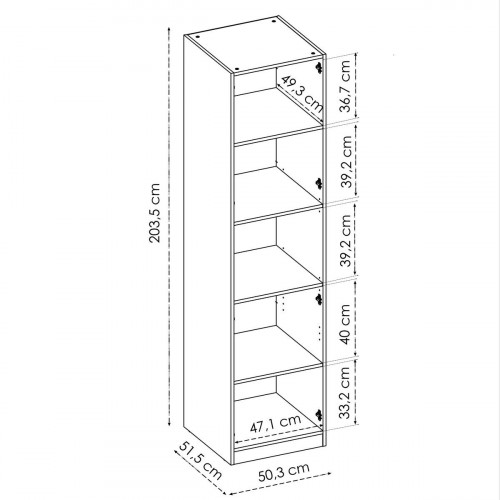 Armario puerta abatible Five 50.3x203.5x51.5cm con 1 puerta color verde