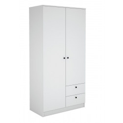 Armario puerta abatible Limia 100.2x200x51.6cm con 2 puertas color blanco 2 cajones