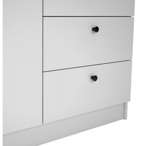Armario puerta abatible Limia 100.2x200x51.6cm con 2 puertas color blanco 2 cajones