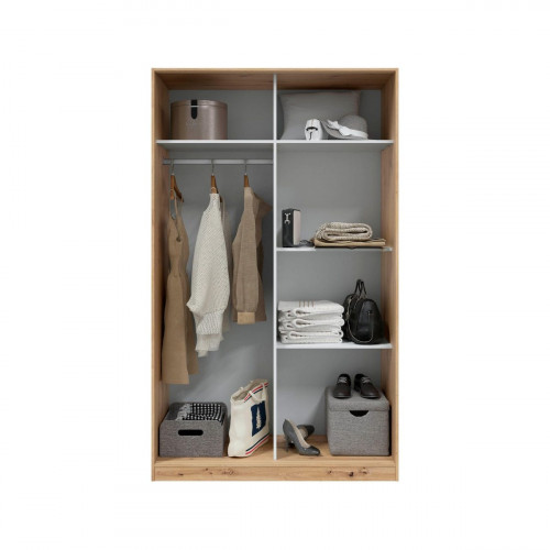 Armario puerta corredera Garona 120x200x50cm con 2 puertas color blanco
