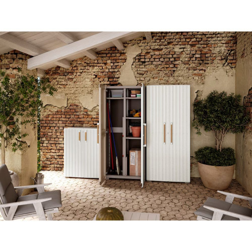 Armario Resina Alto Escobero Groove 180x80x45 cm