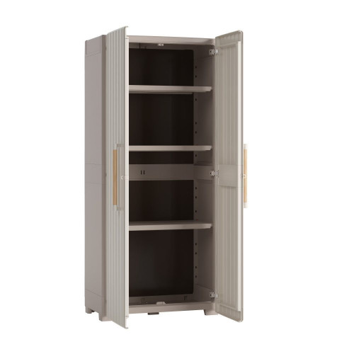 Armario Resina Alto Groove 2 puertas 80x45x180 cm