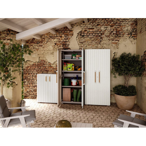 Armario Resina Alto Groove 2 puertas 80x45x180 cm